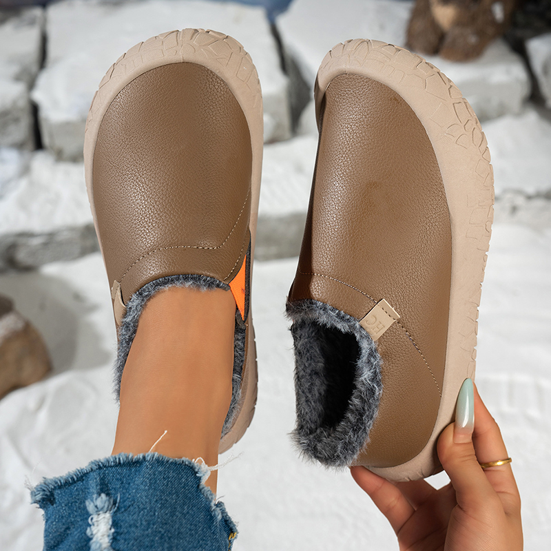 Women's Fleece-Lined Slip-On Winter Mules