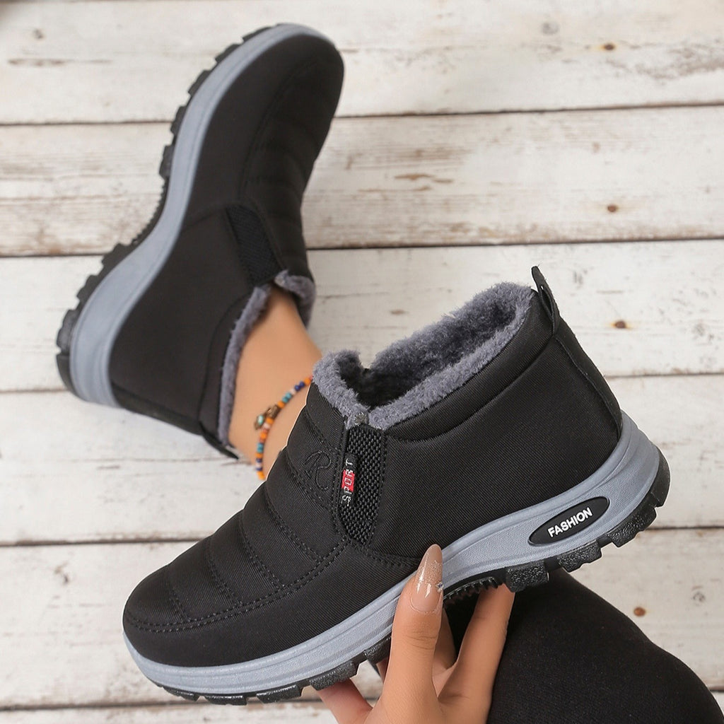 Women's Warm Plush-Lined Ankle Boots