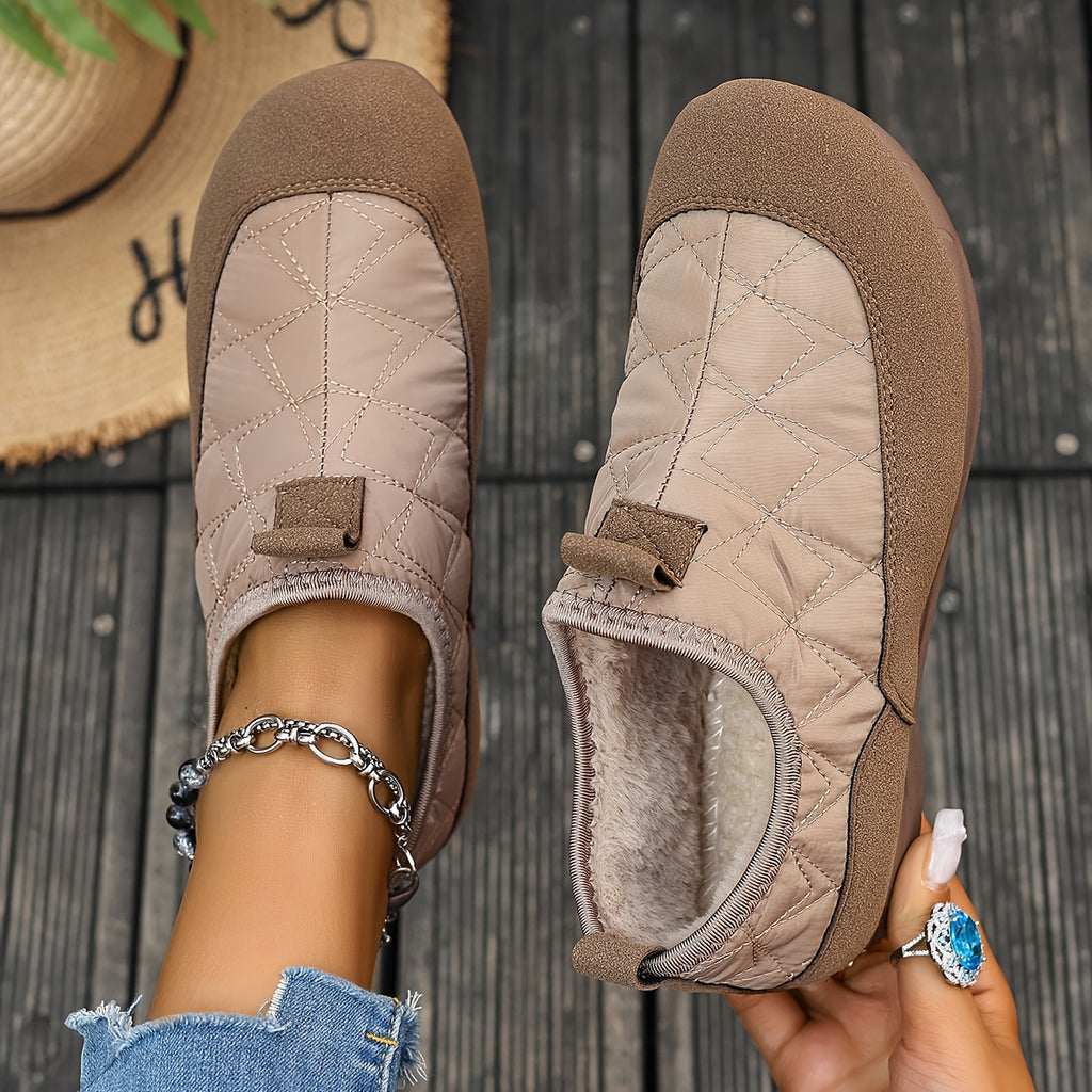 Winter Quilted Flats for Women