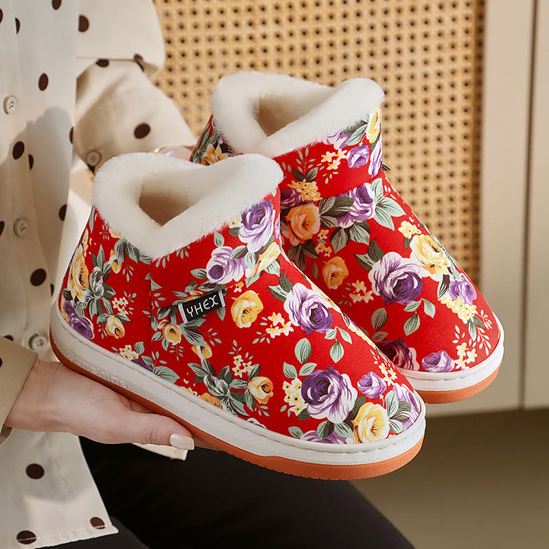 Women's Bright Floral Winter Shoes