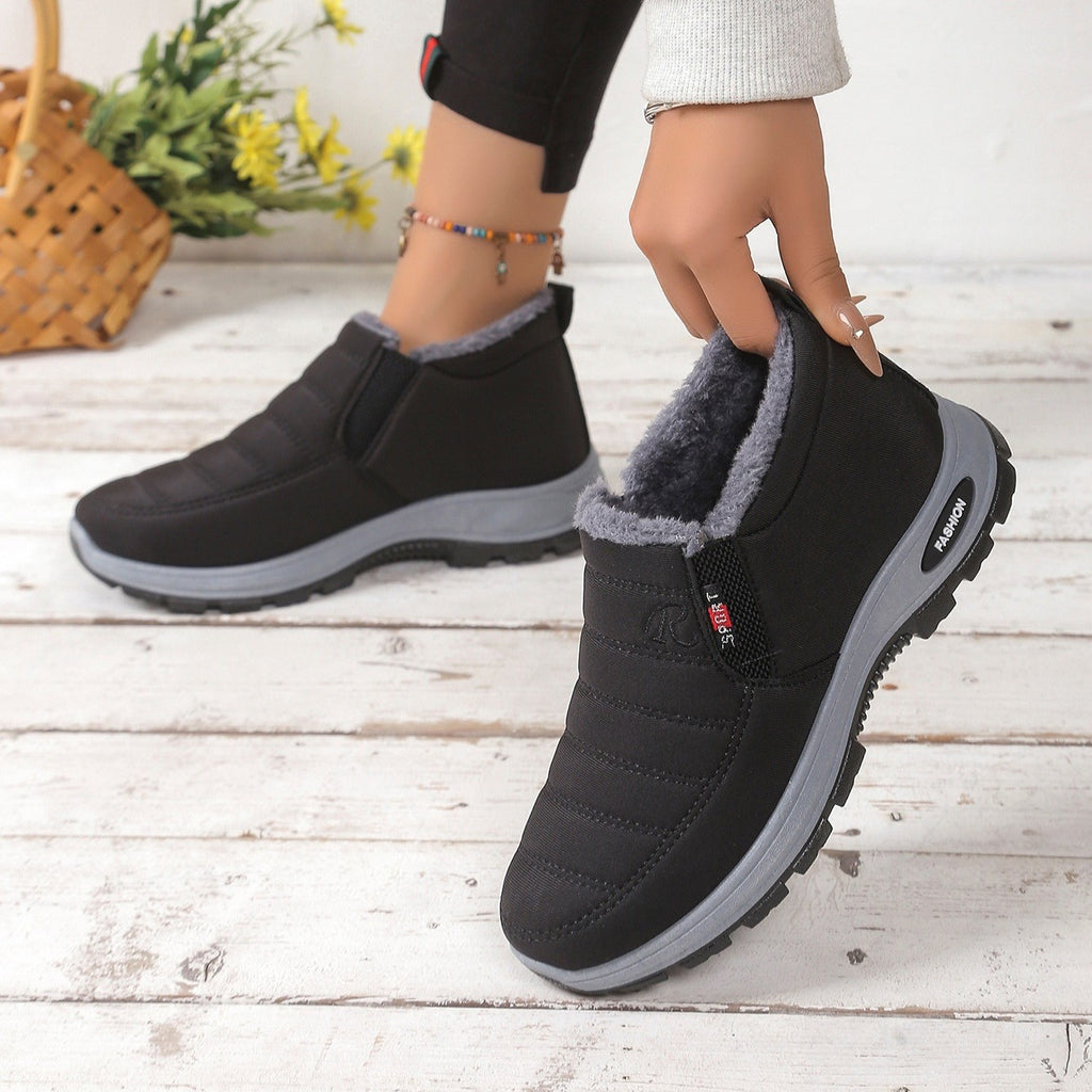 Women's Warm Plush-Lined Ankle Boots