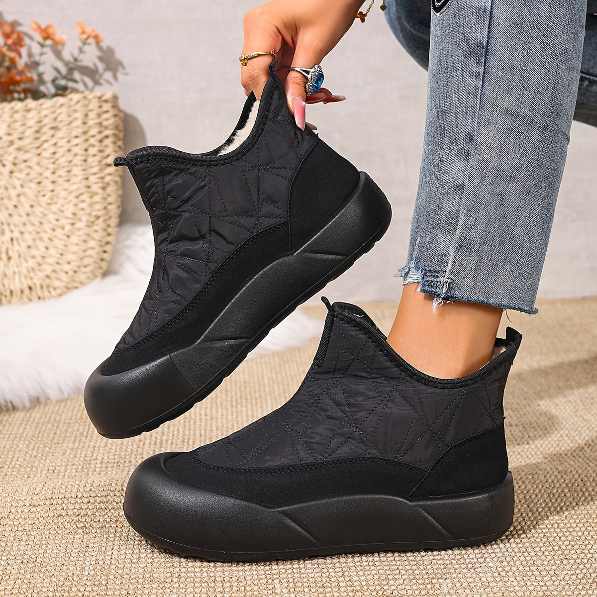 Warm Shearling Winter Boots for Women