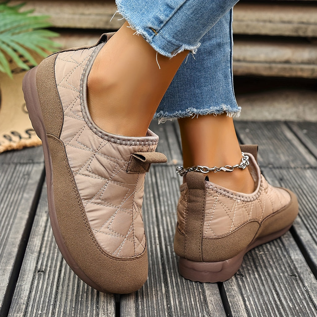 Winter Quilted Flats for Women