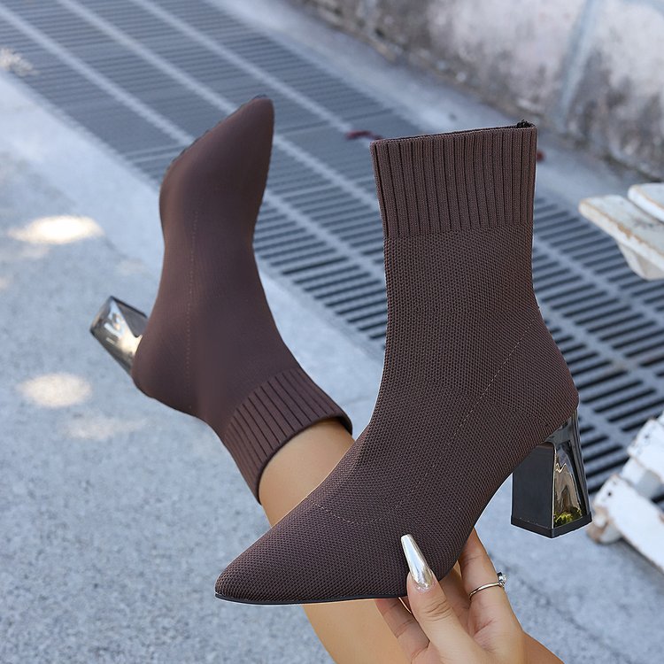 Women's Stretch Knit Ankle Boots
