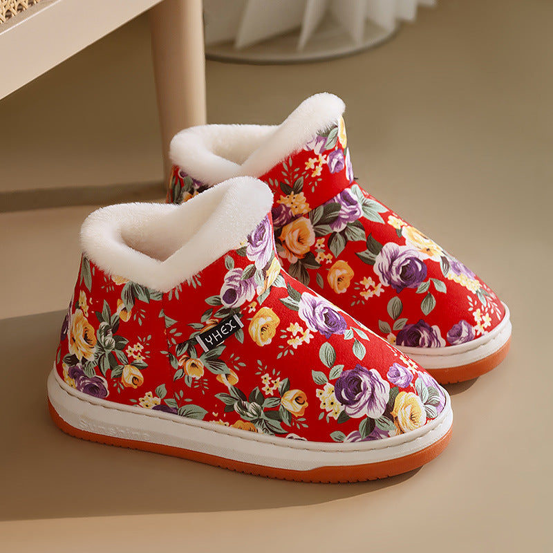 Women's Bright Floral Winter Shoes