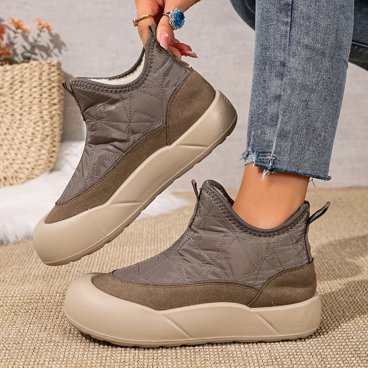 Warm Shearling Winter Boots for Women