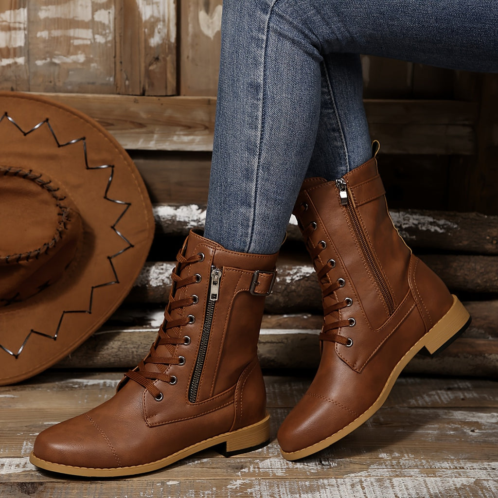 Women's Vintage Lace-Up Boots