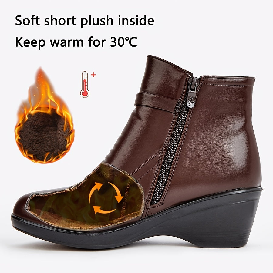 Women's Warm Wedge Booties