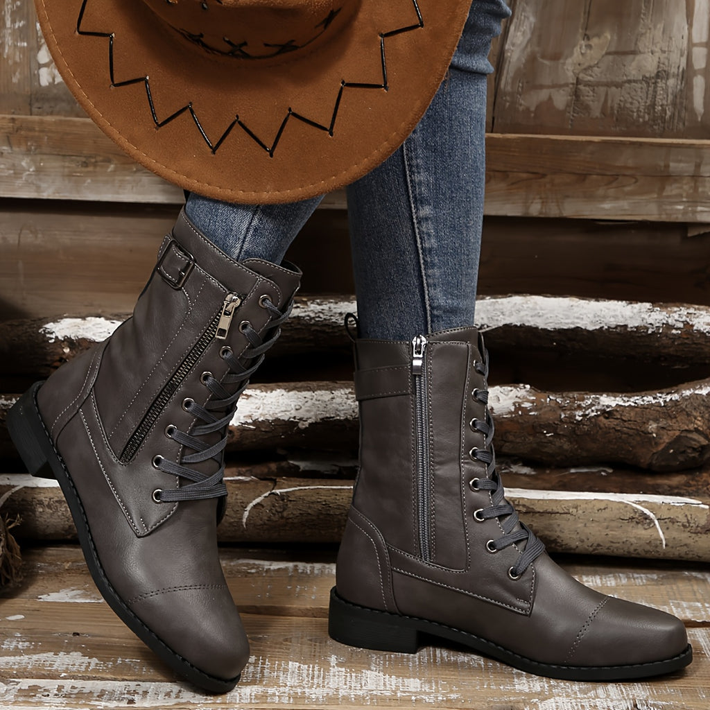 Women's Vintage Lace-Up Boots