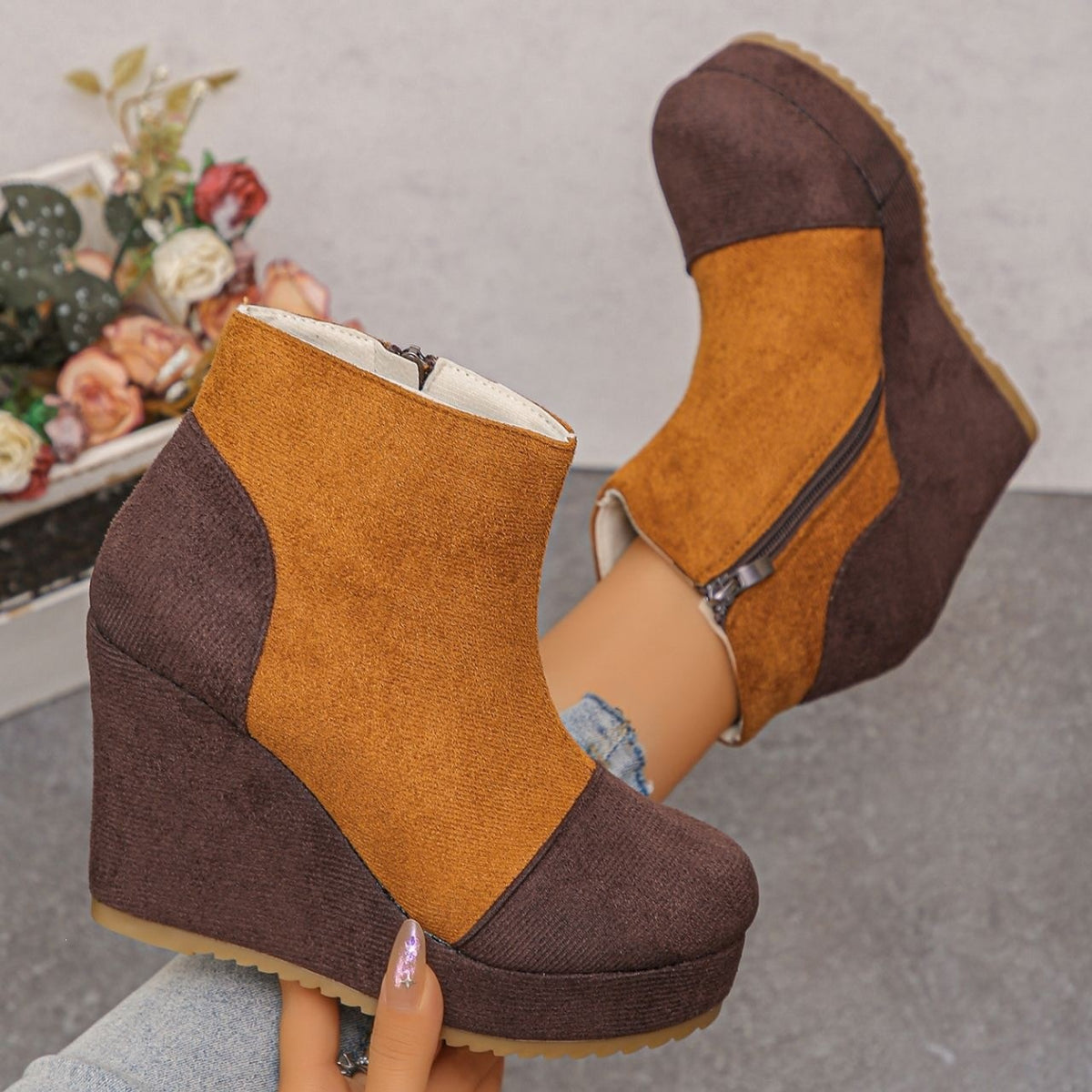 Women's Vintage Suede Ankle Boots