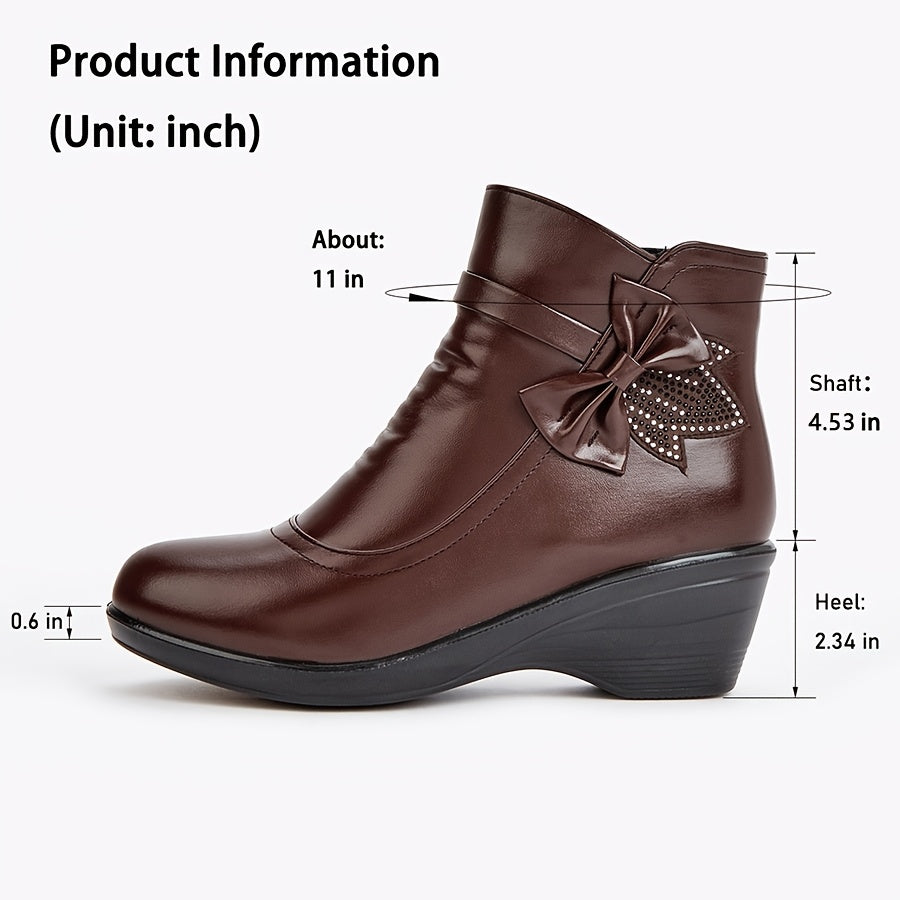Women's Warm Wedge Booties