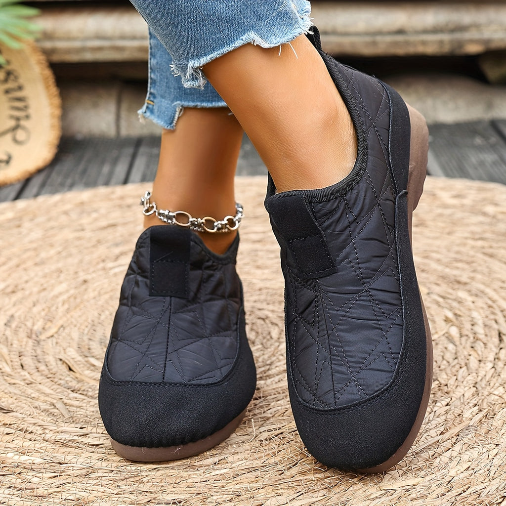 Winter Quilted Flats for Women