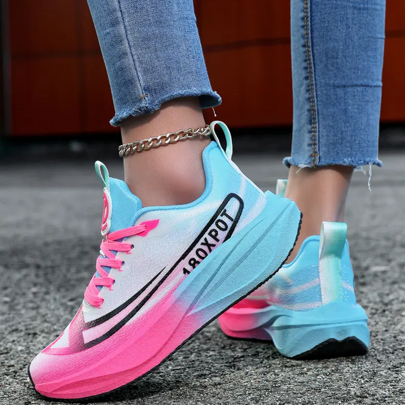 Breathable mesh gradient sneakers