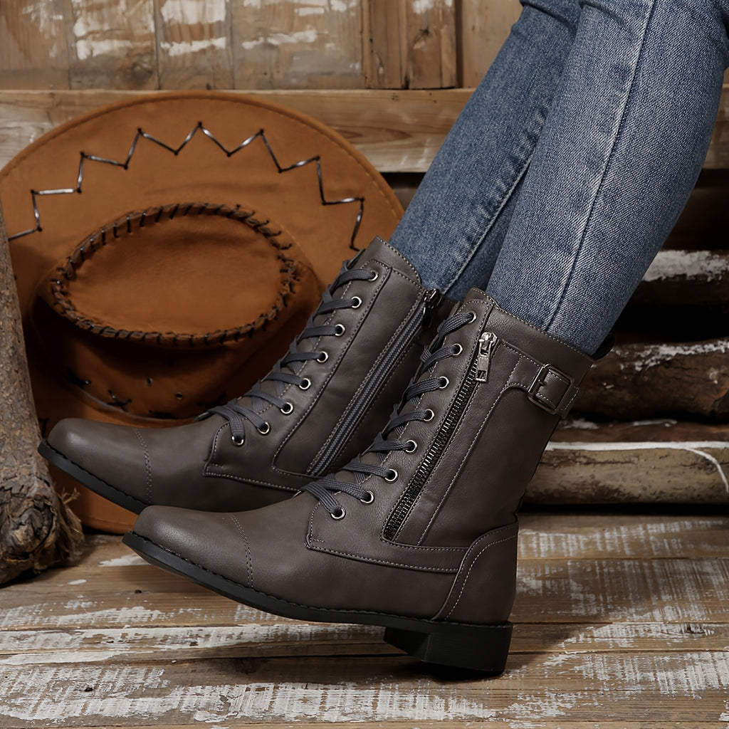 Women's Vintage Lace-Up Boots