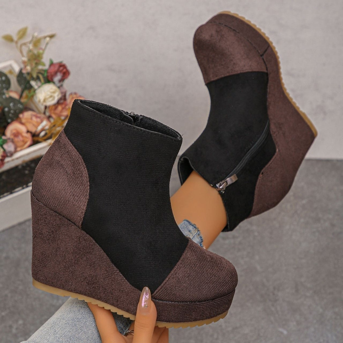 Women's Vintage Suede Ankle Boots