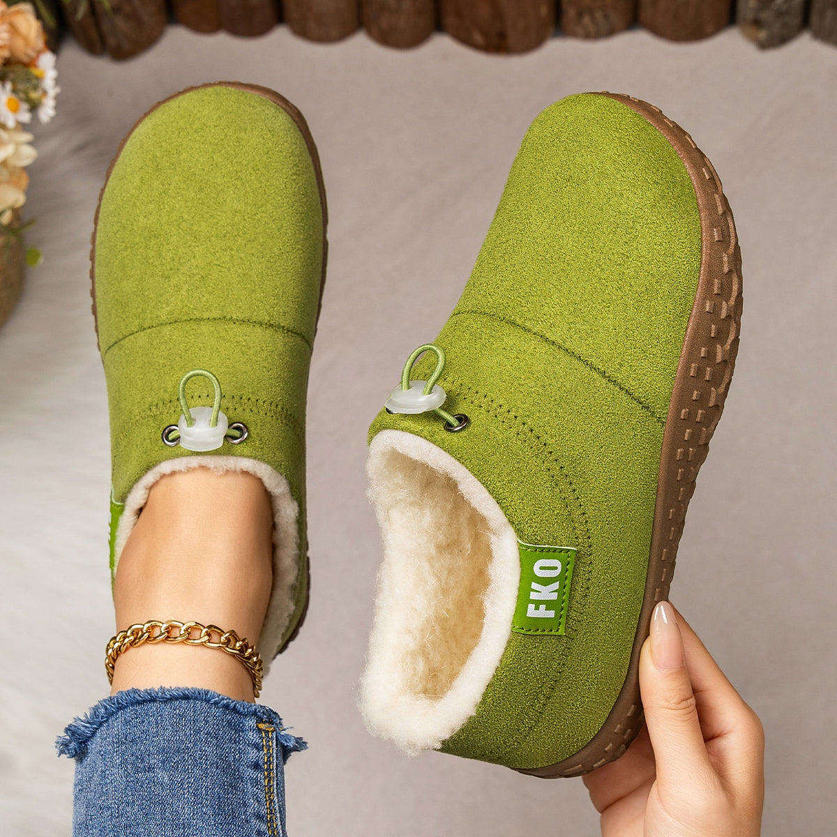 Women's Warm Plush-Lined Mules