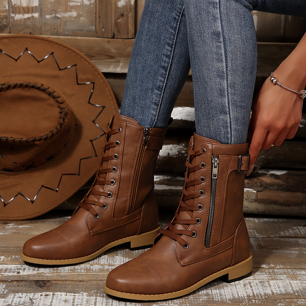 Women's Vintage Lace-Up Boots