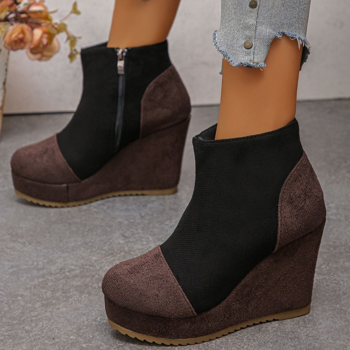 Women's Vintage Suede Ankle Boots