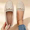 Women's openwork flat loafers