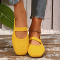 Women Square Toe Mary Jane Flats