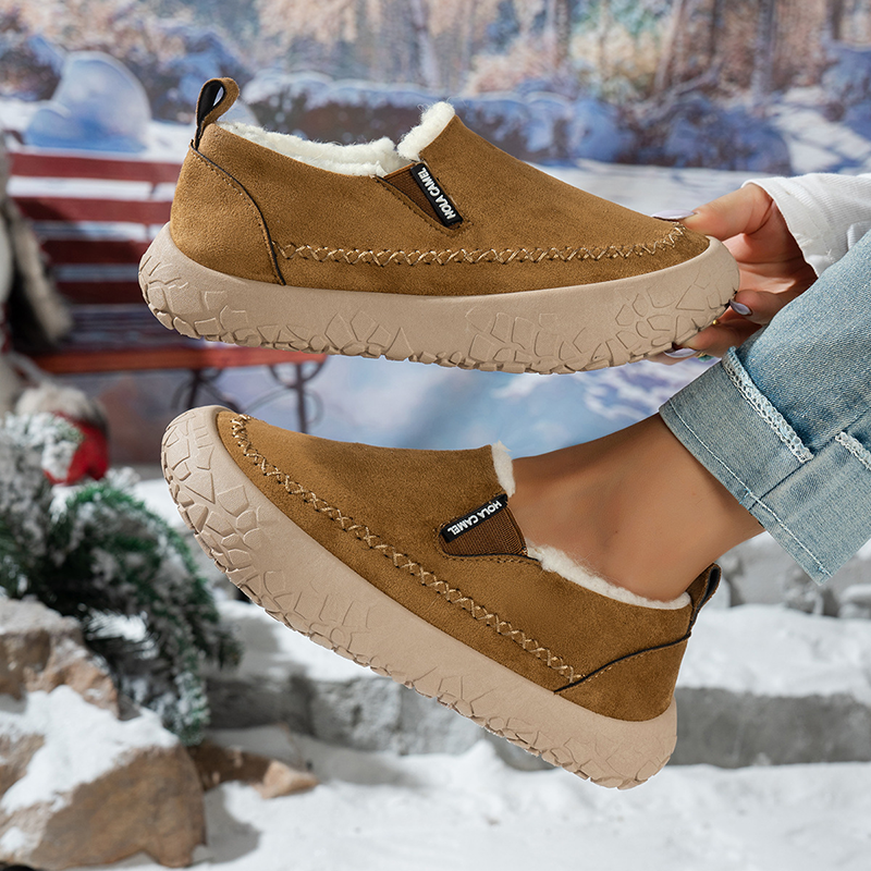 Women Fleece Lined Slip On Moccasin Shoes