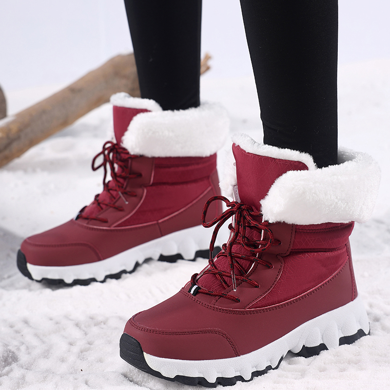 Women's Mid-Calf Lace-Up Winter Snow Boots