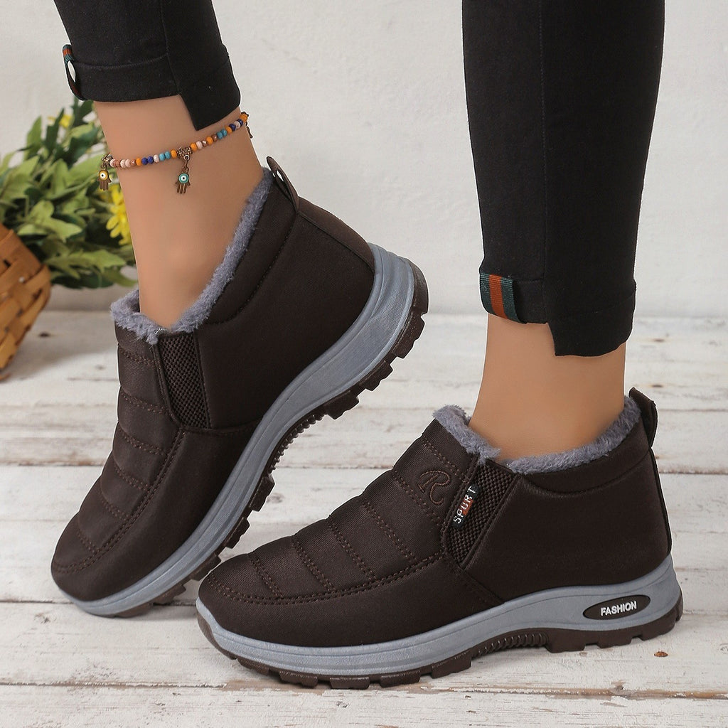 Women's Warm Plush-Lined Ankle Boots