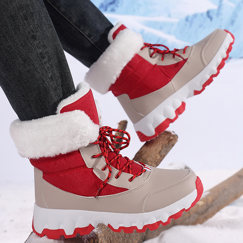 Women's Mid-Calf Lace-Up Winter Snow Boots