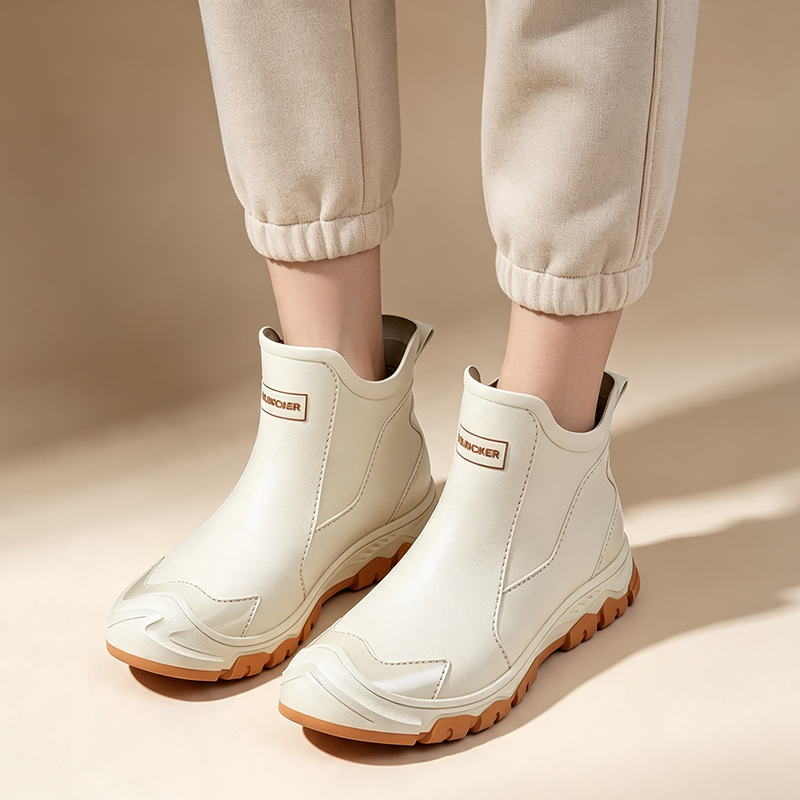 Unisex Waterproof Short Rain Boots | Anti-Slip Outdoor Rubber Shoes for Men & Women