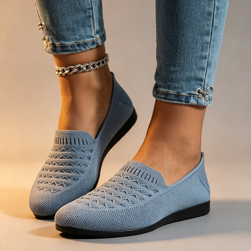 Women's Comfortable Knit Slip-On Loafers