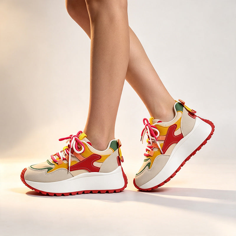 Women's Mesh Height-Increasing Casual Running Shoes