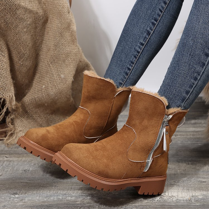 Women's Plush-Lined Side-Zip Ankle Boots