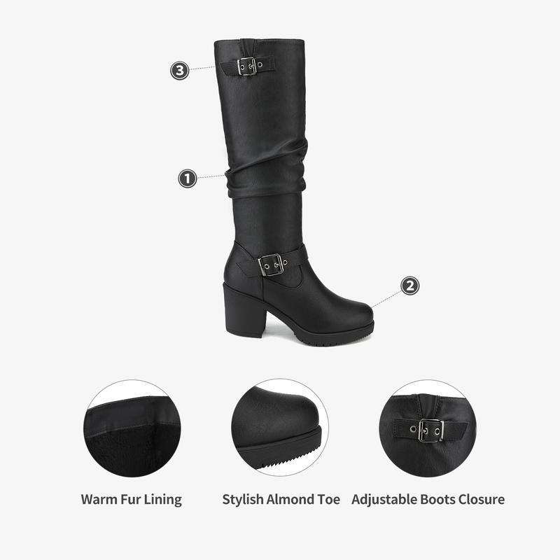 Women’s Ruched Knee High Boots