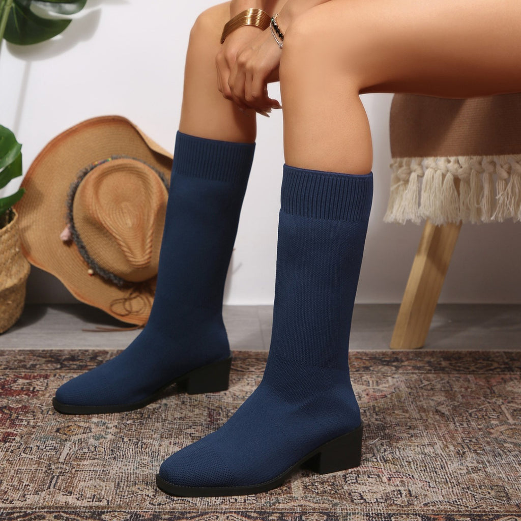 Women's Winter Knit Sock Boots