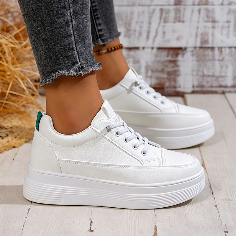 Women's Lace-Up Platform Casual Sneakers