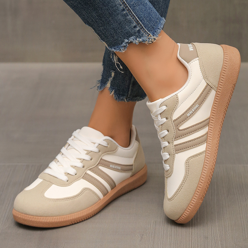 Women's Color-Block Retro Lace-Up Sneakers