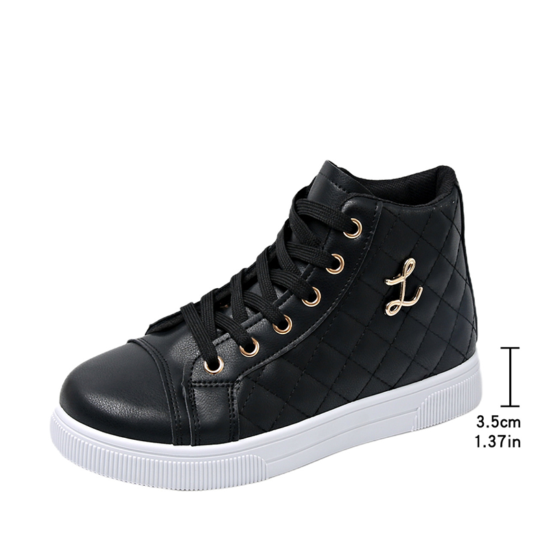Women's Quilted High-Top Casual Shoes