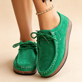 Women's Retro Stitched Lace-Up Casual Shoes