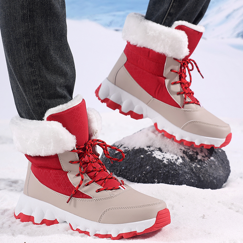 Women's Mid-Calf Lace-Up Winter Snow Boots