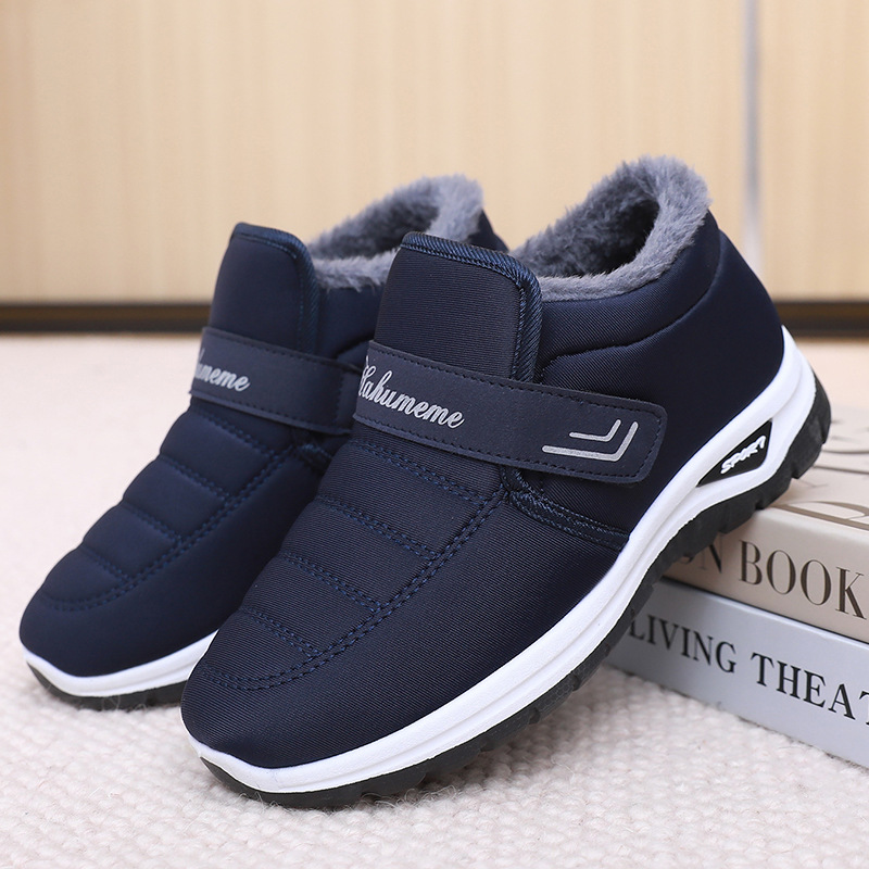 Women's warm fleece-lined Velcro shoes