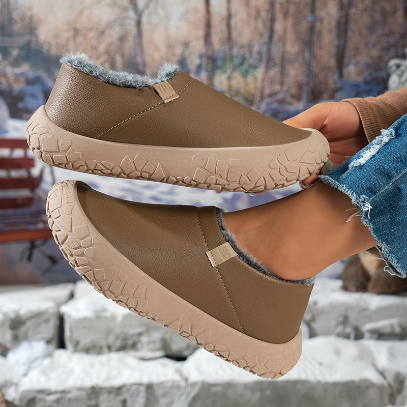 Women's Fleece-Lined Slip-On Winter Mules