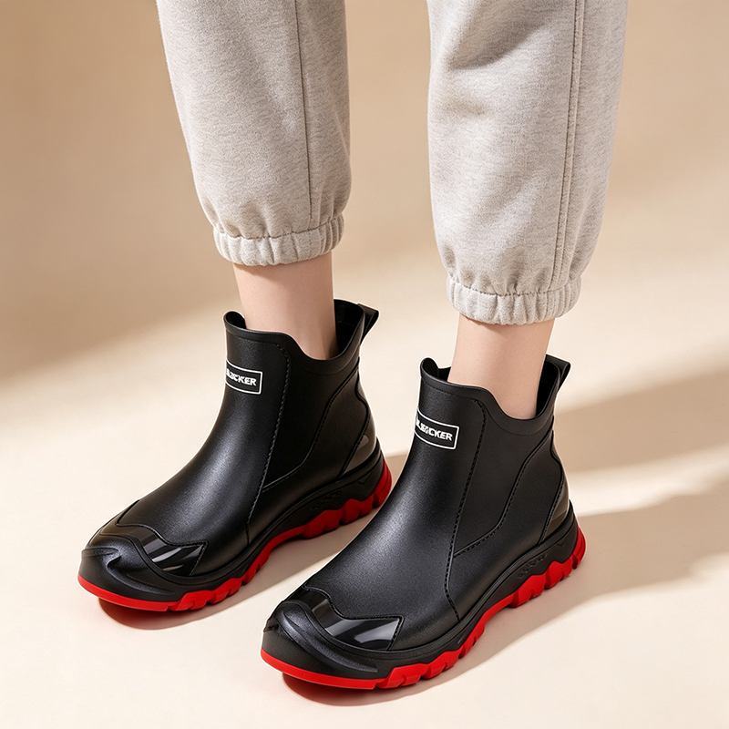 Unisex Waterproof Short Rain Boots | Anti-Slip Outdoor Rubber Shoes for Men & Women