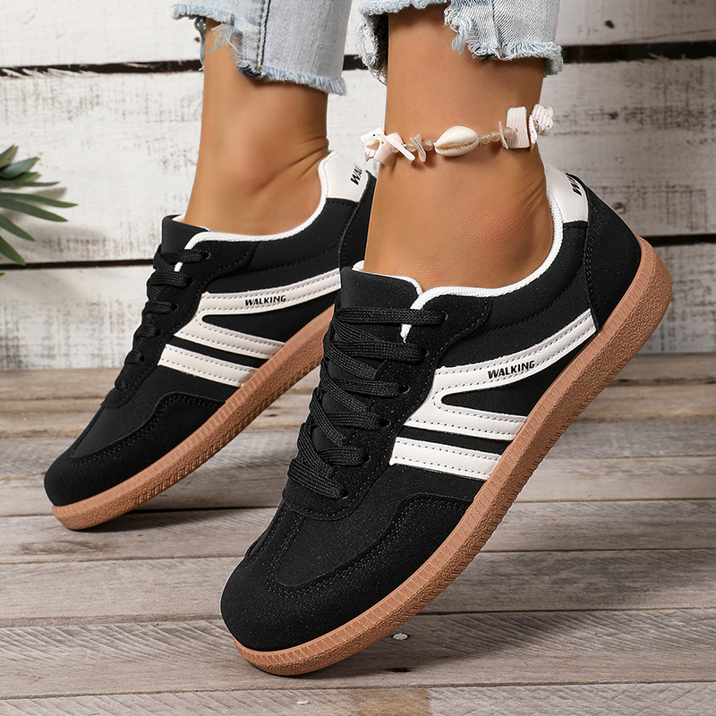 Women's Color-Block Retro Lace-Up Sneakers
