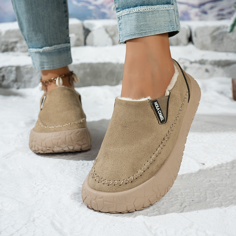 Women Fleece Lined Slip On Moccasin Shoes
