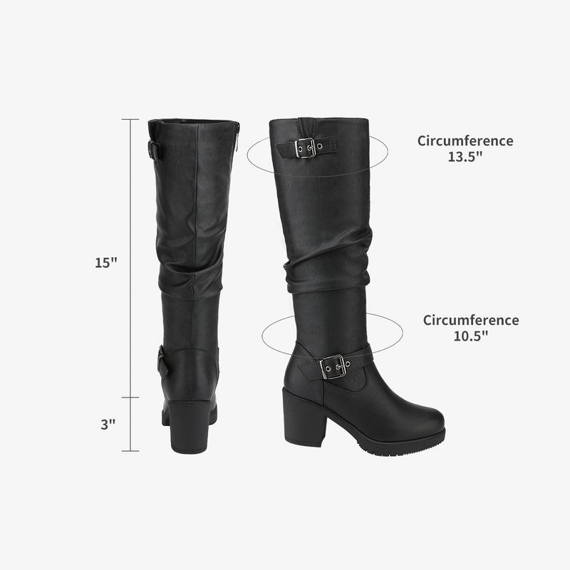 Women’s Ruched Knee High Boots