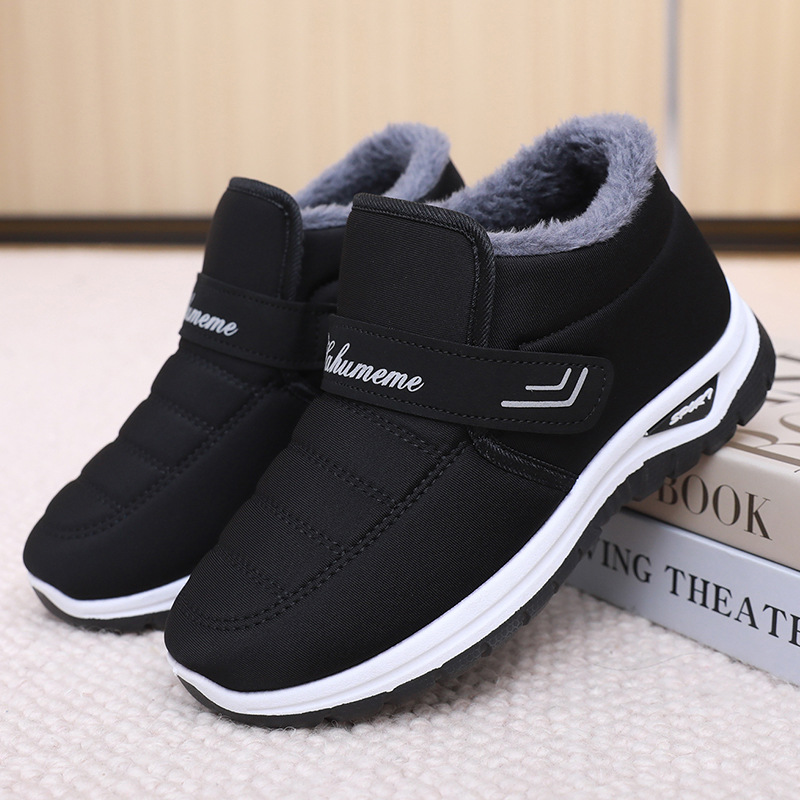 Women's warm fleece-lined Velcro shoes