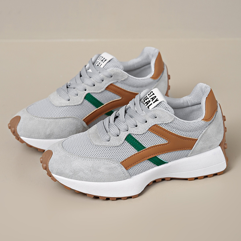 Women's Retro Color Block Mesh Sneakers