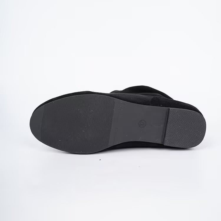Women's casual ruched flat ankle boots