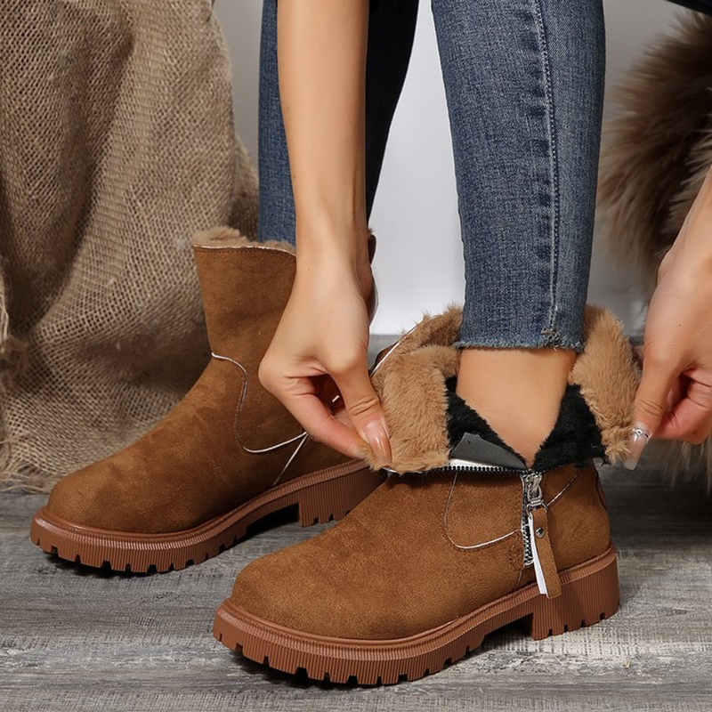Women's Plush-Lined Side-Zip Ankle Boots