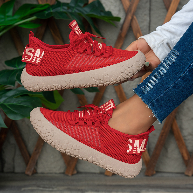 Women's Stretch Knit Lace-Up Sneakers